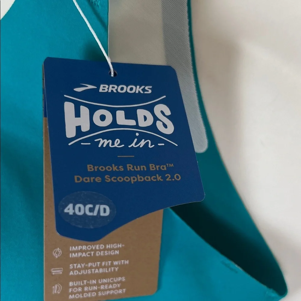 NWT Brooks Run Sports Bra Dare Scoopback 2.0 40 C/D High Impact